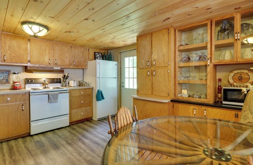 Warne Cabin | Mtn-View Warne Cabin: Hot Tub, Wine Cabinet!