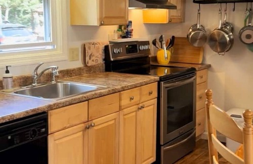 West Mystic House | Mystic 2-bedroom townhome with deck in peaceful neighborhood- walk to downtown!