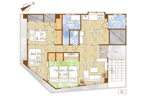 Matsuyama Apartment | Naha Gajumaru Apartment Hotel 301