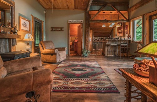 Laurel Bloomery Cabin | Near Damascus, Timber Framed 1800's Barn on Lovely Horse Farm , Custom Crafted