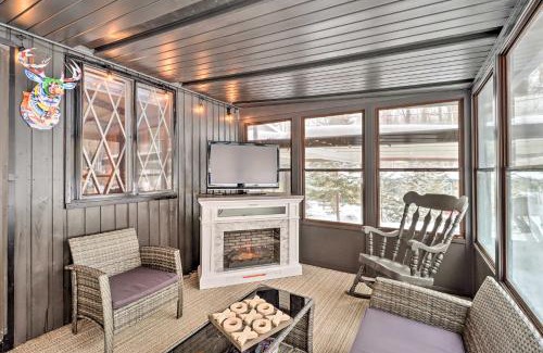 Locust Lake Village House | Near Skiing Pocono Lake Cabin with Screened Patio