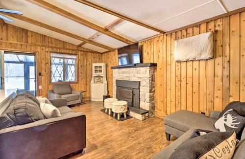 Locust Lake Village House | Near Skiing Pocono Lake Cabin with Screened Patio