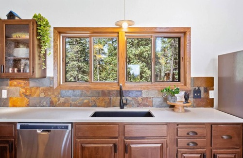Evergreen House | Nestled Inn - Trails, Views, Hot Tub, Skiing!