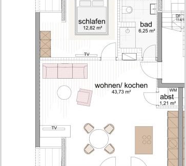 Hainholz Apartment | neues trendy Dachgeschossloft