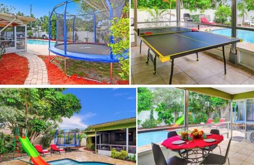 Deerfield Beach Villa | NEW Adorable Villa 7 min to Beach Trampoline