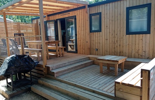 Lagorce House | NEW AIR CONDITIONED MOBIL HOME - CAMPING 5* - FOR 6 PEOPLE with dishwasher