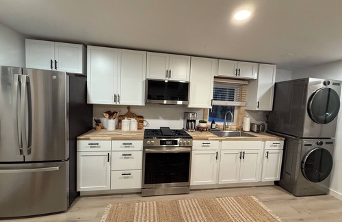Bar Harbor Apartment | NEW! Charming STUDIO with AC, WiFi & Fire Pit less than 3 MINUTES to Acadia.