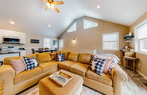Eidelweiss Village House | New dog-friendly home with firepit, deck, grill & WiFi - walk to lake beaches