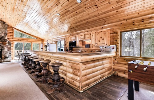 Eagle River House | NEW! Lakefront Bliss | Dock, Game Room, Sauna & Hot Tub | Tall Pines Lodge