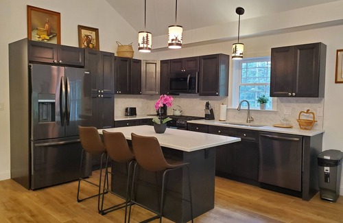 Briar Crest Woods House | New Lakefront Home with Game Room Fire Pit Sauna Kayaks
