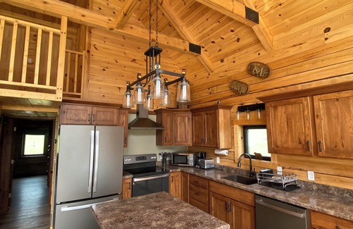 Long Prairie Cabin | New Lakefront Log Cabin & Private Dock