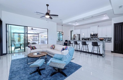 Burnt Store Villa | New listing - Amazing new 3beds/3baths Gulf access villa w. heated pool and outdoor kitchen!