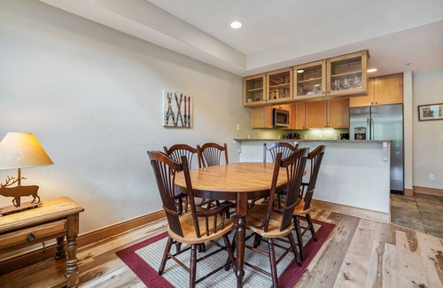 Peak 9 Condo | New Listing! Walk To Ski, Private Hot Tub, Fitness Room, Garage, Great Views
