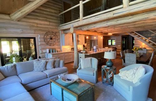 Boyne Falls Cabin | New Log Cabin on beautiful lake in Michigan in America's Summer Golf Capital!