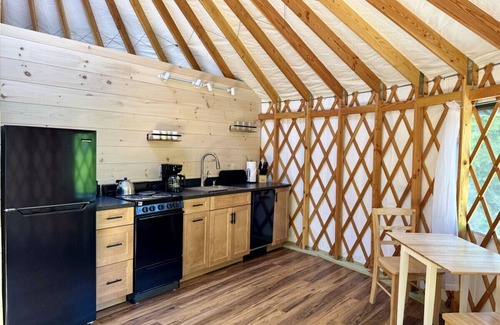 Bar Harbor RV Rental | New luxurious 24’ yurt located in Bar Harbor, Maine with access to Northeast Creek