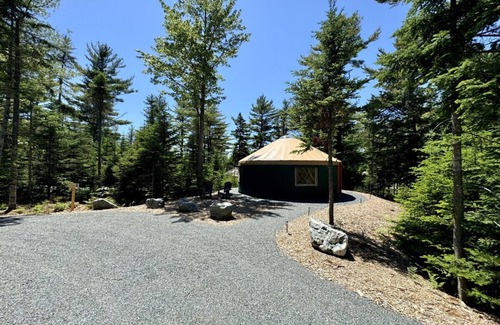 Bar Harbor RV Rental | New luxurious 24’ yurt located in Bar Harbor, Maine with access to Northeast Creek
