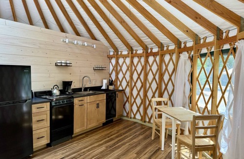 Bar Harbor RV Rental | New luxurious 24’ yurt located in Bar Harbor, Maine with access to Northeast Creek