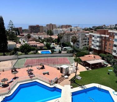 Carihuela Apartment | New stylish studio with pool & sea view