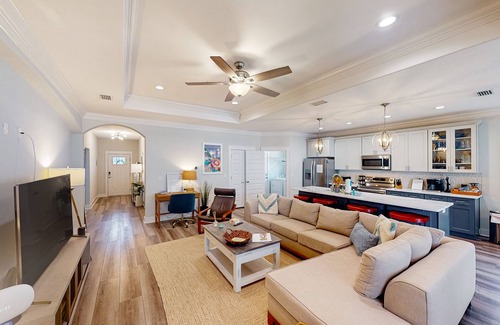 Silver Sands House | Newer home with elegant interior & fenced yard, 3 blocks to the beach