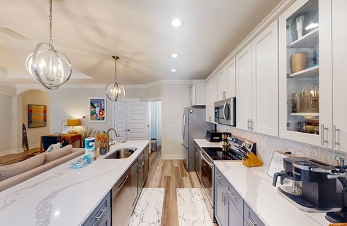 Silver Sands House | Newer home with elegant interior & fenced yard, 3 blocks to the beach