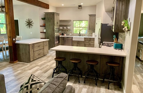 Three Rivers House | Newer riverfront home - private beach and spa minutes from Sequoia NP!