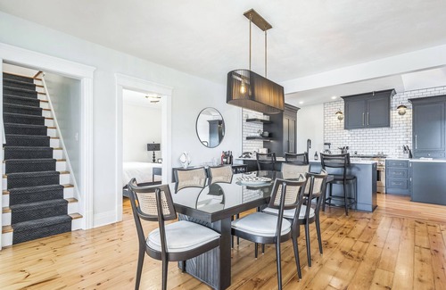 Fontana-on-Geneva Lake House | Newly remodeled art deco inspired home 400 feet from Abbey with Lake views!