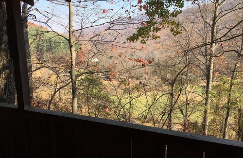 Candler Cabin | Nice and Knotty! Hot Tub, Fireplace,Hiking,View,Near Parkway ,WiFi