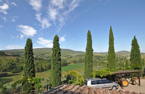 San Gimignano Apartment | Nice apartment for 2 people with pool, A/C, WIFI, TV, panoramic view and parking