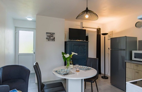 Locquirec Apartment | Nice apartment for 2 people with WIFI, TV, terrace, pets allowed and parking