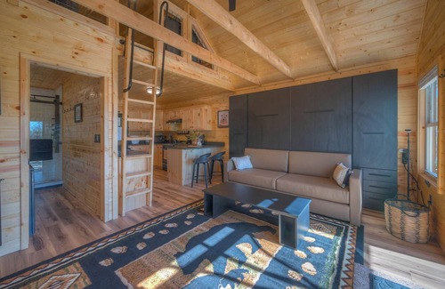 Murphy Cabin | Nikobear's Nook-Tiny Cabin/BIG Amenities-King Bed-Secure Porch and Yard for Pups