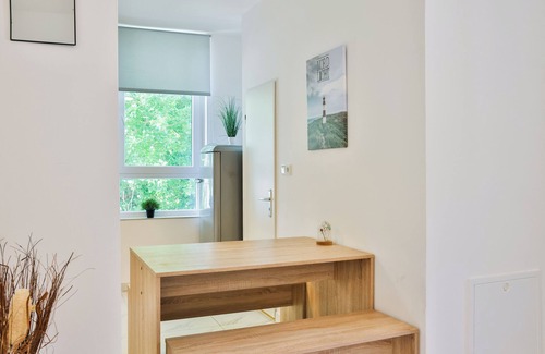 Klushof Apartment | North apartment 6 I 1 room with WLAN & walk-in rain shower