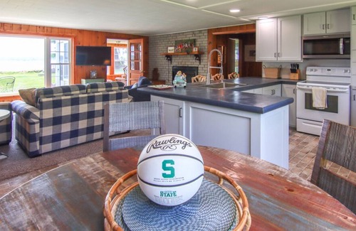 Bear Lake Cottage | North Shore Bear Lake, MI Cottage, 4 bedrooms 2 bathrooms. 175 feet of frontage!