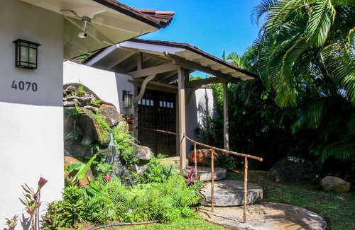 Princeville House | North Shore Oasis - Tropical Waterfall Garden And Bali Hai Sunsets