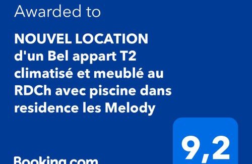 Santa-Maria-Poggio Apartment | NOUVEL LOCATION d'un Bel appart T2 climatisé et meublé au RDCh avec piscine dans residence les Melody