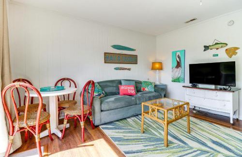 Yaupon Beach Apartment | Oak Island Condo with Ocean View Steps to Beach!