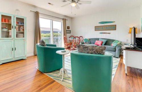 Yaupon Beach Apartment | Oak Island Condo with Ocean View Steps to Beach!
