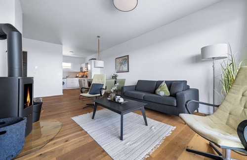 Olpenitz Apartment | "Ocean View" Baltic Sea vacation with a 3-minute walk to the beach, fireplace and sea view