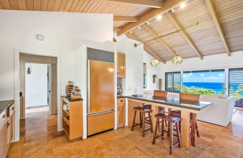 Kalihiwai House | Ocean View Estate w/AC & Pool, Close To Beach
