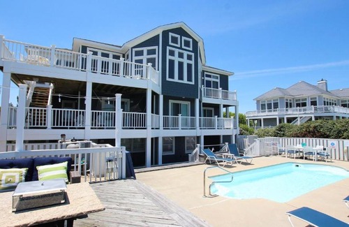 Pine Island House | OCEANFRONT, 11 BRs, Pool, ELEV, Pool table, Theater Rm, Close to Beach Access, PI21, Family Tides