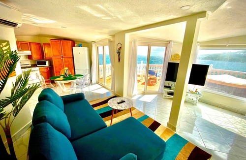 Upper Prince's Quarter Villa | Oceanfront 2 Bedroom Villa in Guana Bay Sint Maarten; Ocnfrt Deck