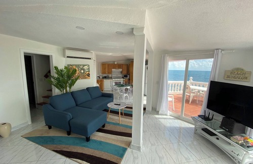 Upper Prince's Quarter Villa | Oceanfront 2 Bedroom Villa in Guana Bay Sint Maarten; Ocnfrt Deck