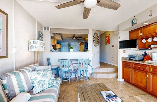 Windy Hill Condo | Oceanfront condo with outdoor pool, hot tub, private balcony & central AC