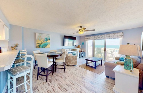 Kure Beach Condo | Oceanfront Top Floor Ocean Dunes, Bunk Room, Indoor/Outdoor Pools, Hot Tub, Tennis