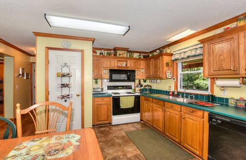 Maggie Valley Cabin | On Jonathan Creek! Family Oriented! Hot Tub! Small Dogs ok