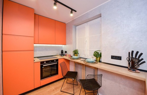 Bucharest City-Centre Apartment | One bedroom with king size bed, living room with sofa bed, equipped kitchen,
