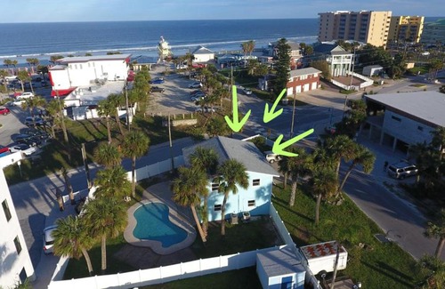 New Smyrna Beach House | One Piece ~ Duplex with Pool ~ 2 Minutes from Beach Flagler Avenue