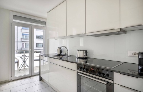 Sihlfeld Apartment | Open Wiedikon 1BR w/Private W/D, near Shops, by Blueground
