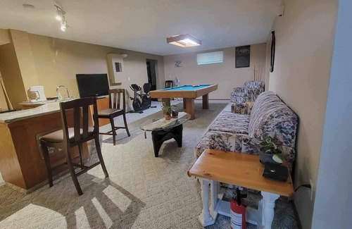 Southeast Edmonton House | Our entire basement is available in a peaceful Edmonton neighbourhood.