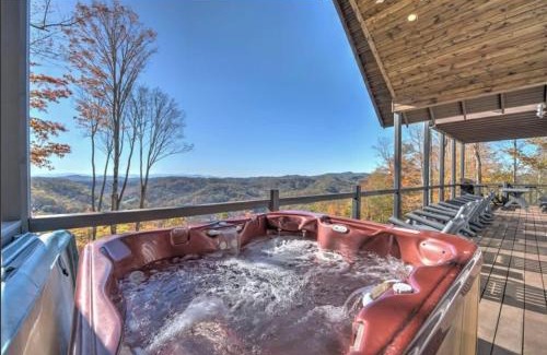 Wolf Laurel House | Panoramic Mtn Views HotTub Fire Pit Near Asheville
