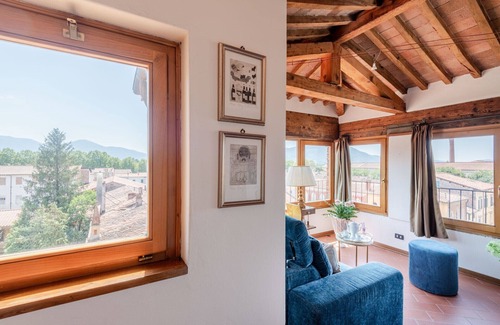 Lucca Historical Center Apartment | Panoramic penthouse with views and elevator in Lucca